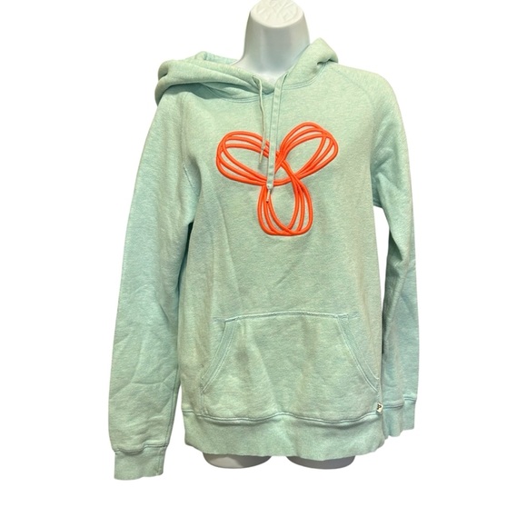 TNA Tops - Tna Aritzia Baltic Hoodie Mint Green Aqua Orange Spiro Logo Size M